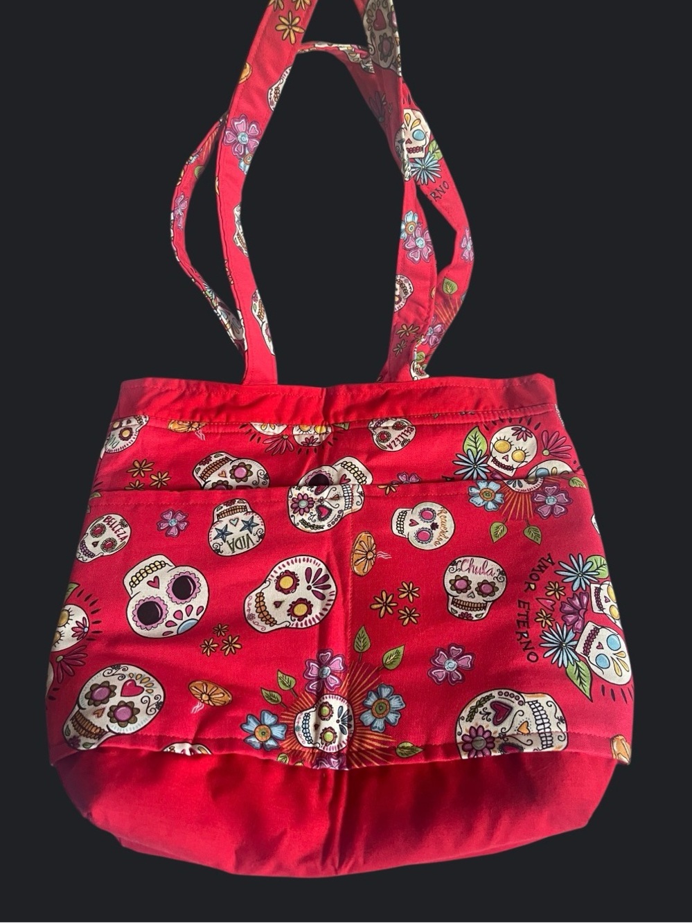 Red Sugar Skull Tote Bag - Kids Accessories